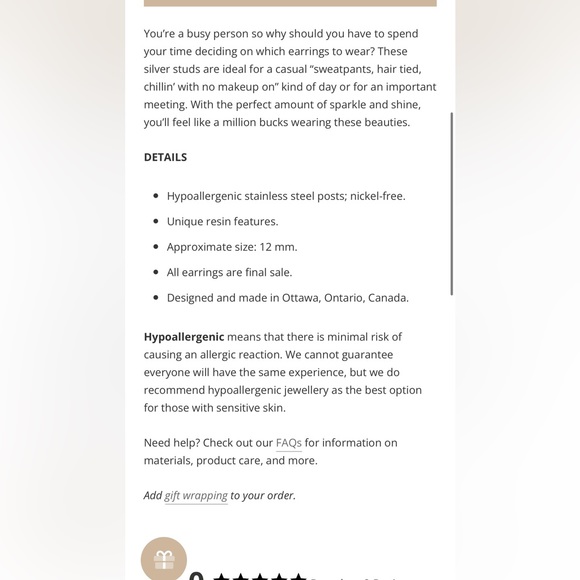 Super cute glittery studs - Picture 3 of 3